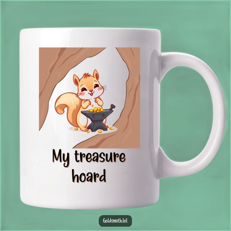 Funny Squirrel Investor Mug - Gold Nugget Fortune Builder Gift