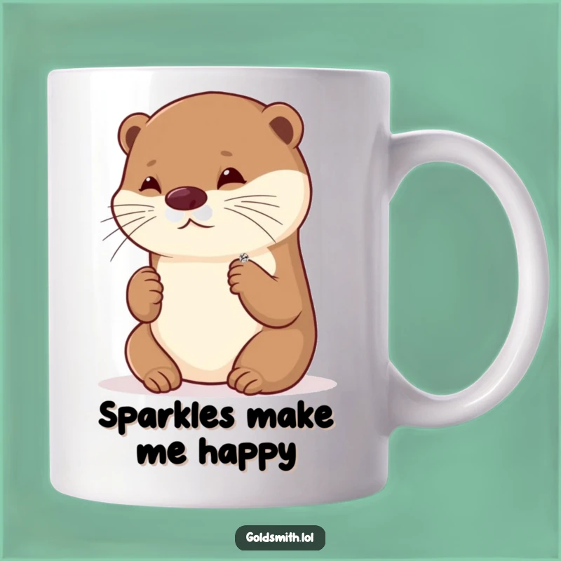 Funny Otter Fashionista Mug - Sparkling Brooch Admiration Gift