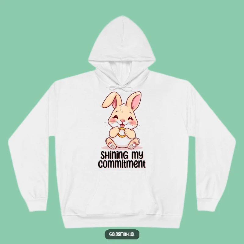 Funny Rabbit Jeweler Hoodie - Cozy Comfort for Meticulous Minds