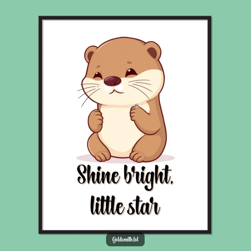 Free Printable Otter Art - Funny Downloadable DIY Decor