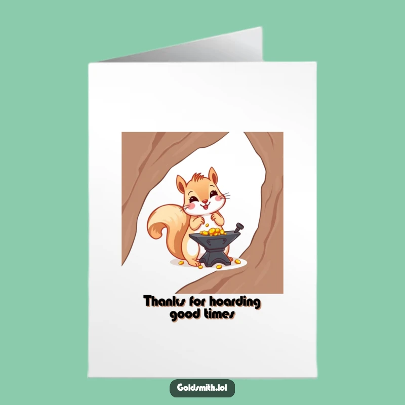 Free Printable Squirrel Thank You Card - Funny Downloadable DIY Appreciation