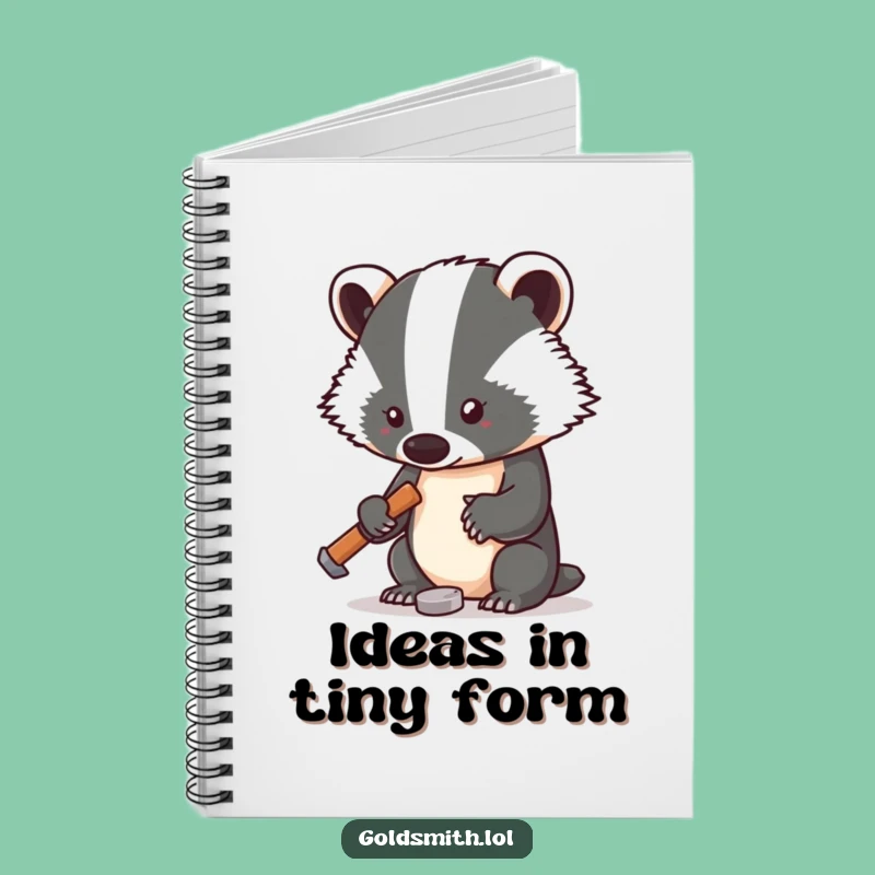 Funny Badger Notebook - Tiny Hammer Ideas and Crafting Notes