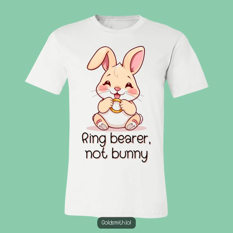 Funny Rabbit Jeweler T-Shirt - Golden Ring Polishing Humor Tee